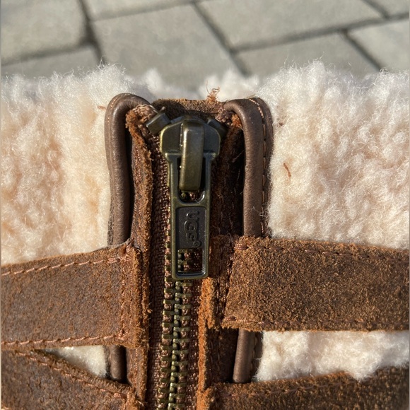 UGG Tan Shearling Lined Boots - Picture 11 of 12